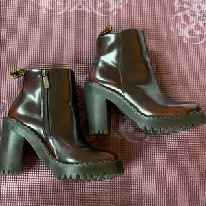 Dr. Martins cherry red Magdalena boot